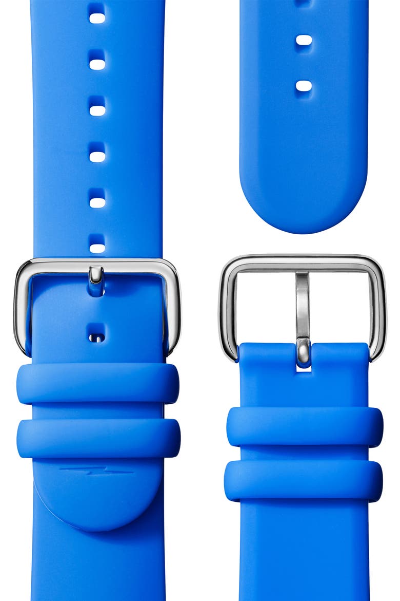 Detrola "The I Voted" Silicone Strap Watch, 43mm, Alternate, color, BLUE/ RED/ SILVER