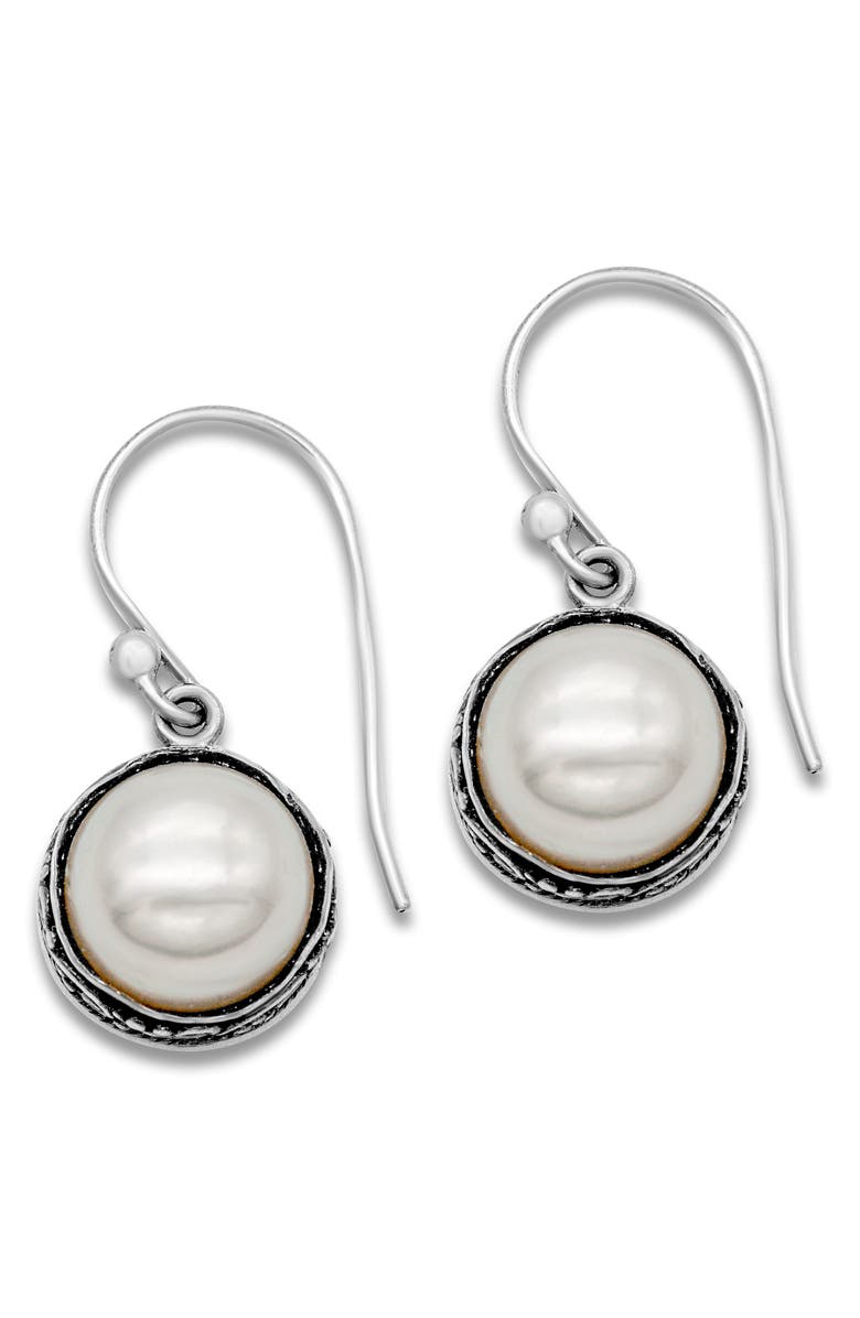 SAMUEL B. Freshwater Pearl Drop Earrings, Main, color, White