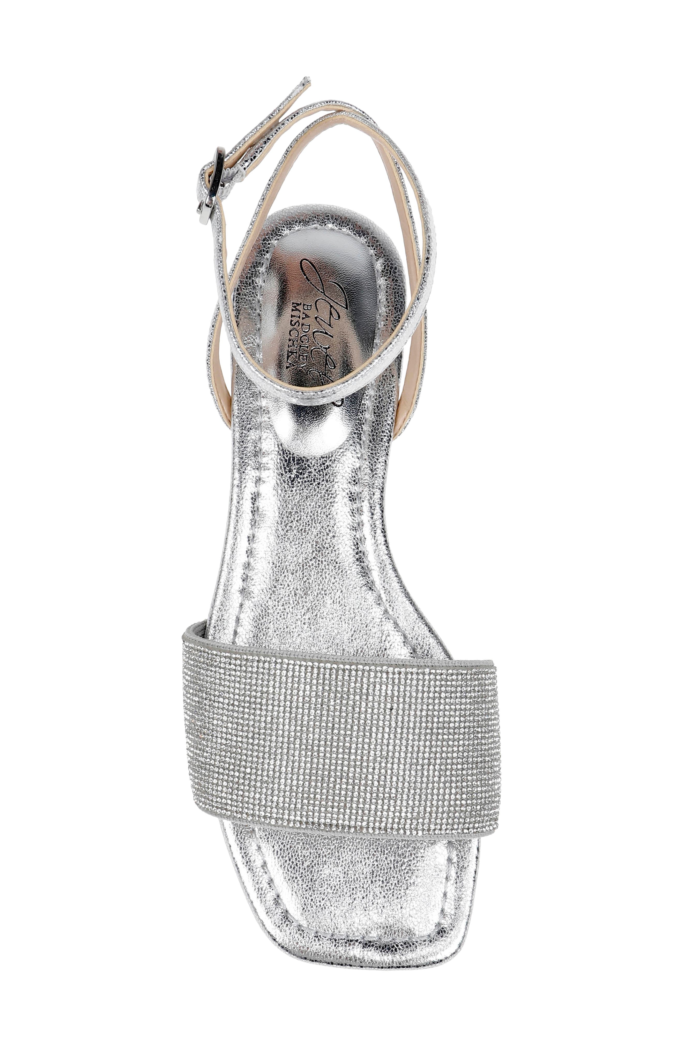 Hadley Ankle Strap Sandal, Alternate, color, SILVER