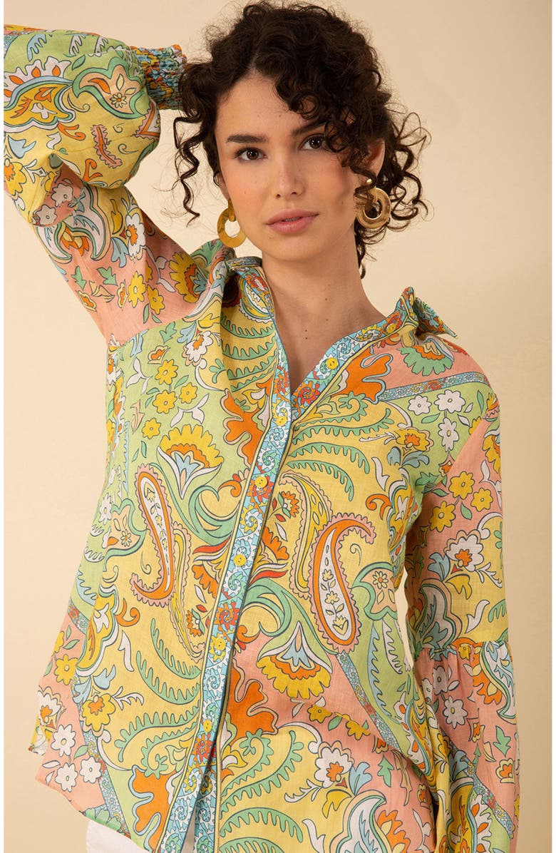 Hale Bob Marley Linen Top, Alternate, color,