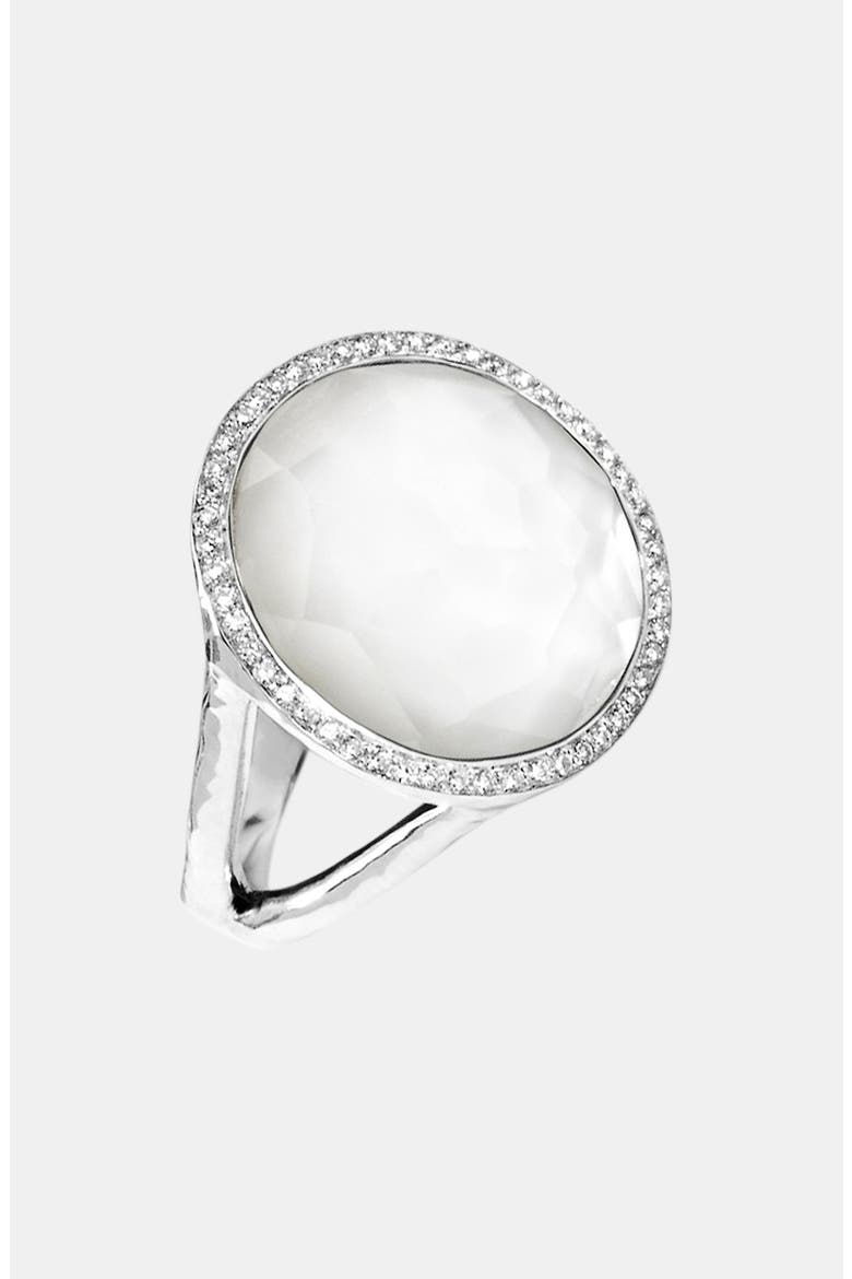 Stella - Lollipop Cocktail Ring, Alternate, color, SILVER/ MOTHER OF PEARL