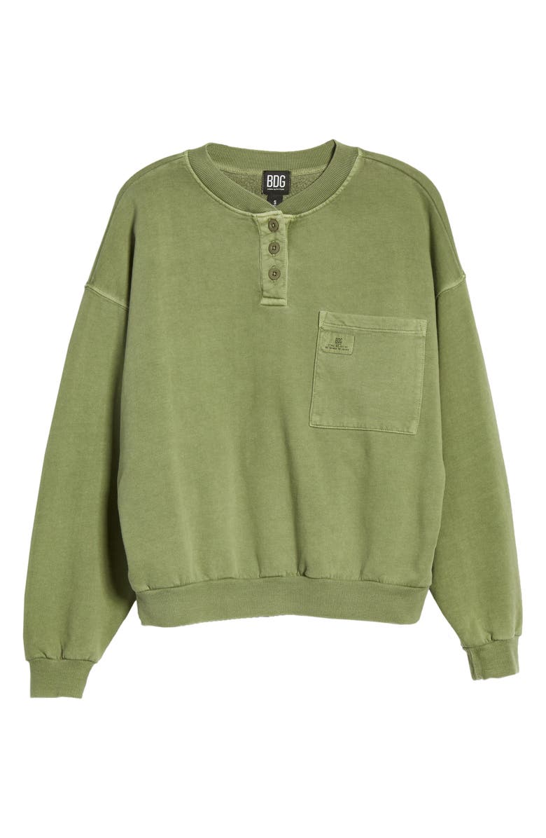 BDG Urban Outfitters Henley Sweatshirt, Alternate, color, 