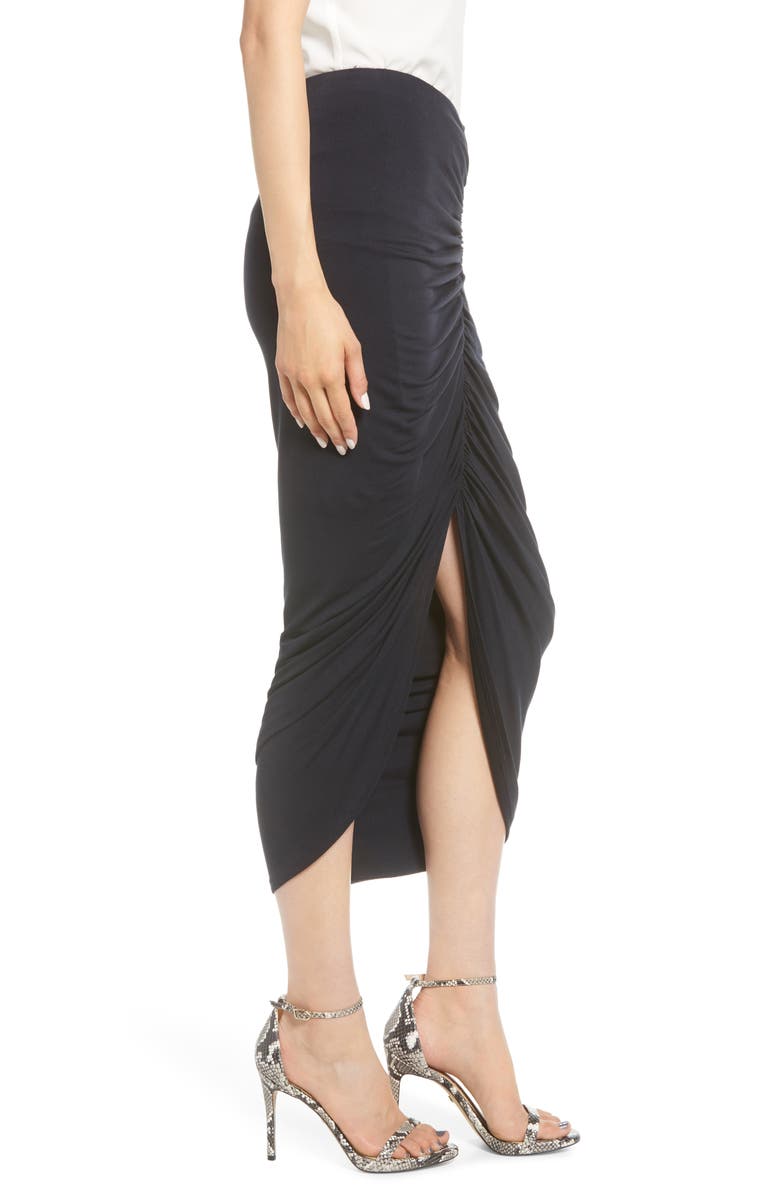 Bailey 44 Santorini Ruched Front Skirt, Alternate, color, Midnight