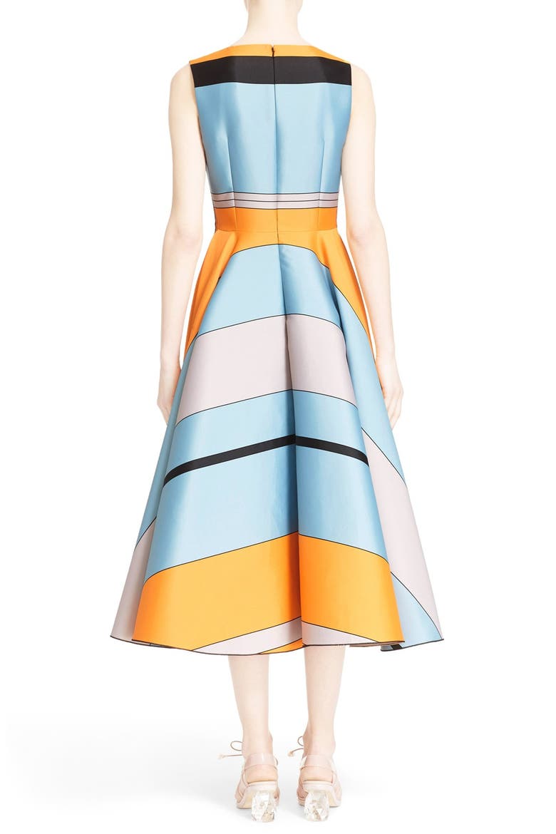 'Lovell' Sleeveless Dress, Alternate, color, ORANGE/ SKY BLUE/ GREY