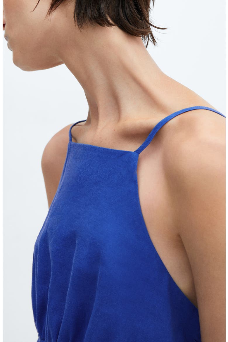 Linen Blend Minidress, Alternate, color, BLUE