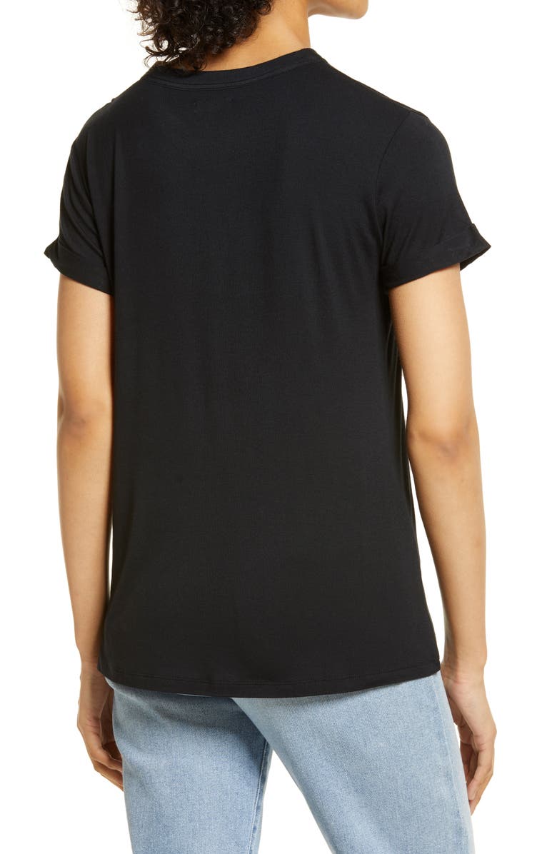 Halogen<sup>®</sup> Cutout Detail T-Shirt, Alternate, color,