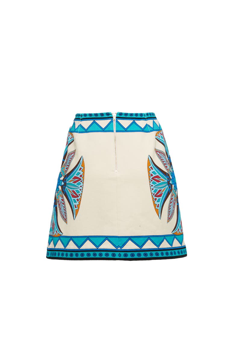 La DoubleJ Foulard Mini Skirt Lotus Placée Ivory, Alternate, color, Lotus Placée Ivory