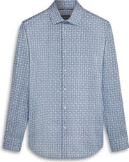 Bugatchi James OoohCotton® Geometric Print Button-Up Shirt