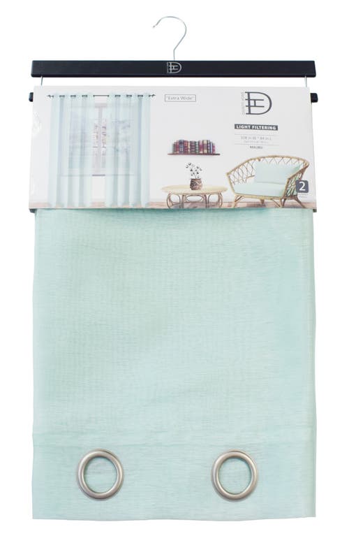 Dainty Home Sheer Set Of 2 Panel Curtains In Aqua