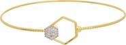 MESHMERISE Diamond Hexagon Cuff Bangle