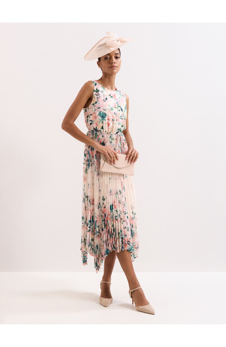 Phase Eight Georgiana Sleeveless Midi Dress, Main, color, Pale Pink