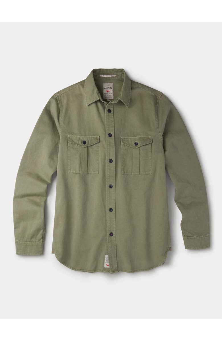 Aubin Cole Long Sleeve Twill Overshirt, Alternate, color, Pale Khaki