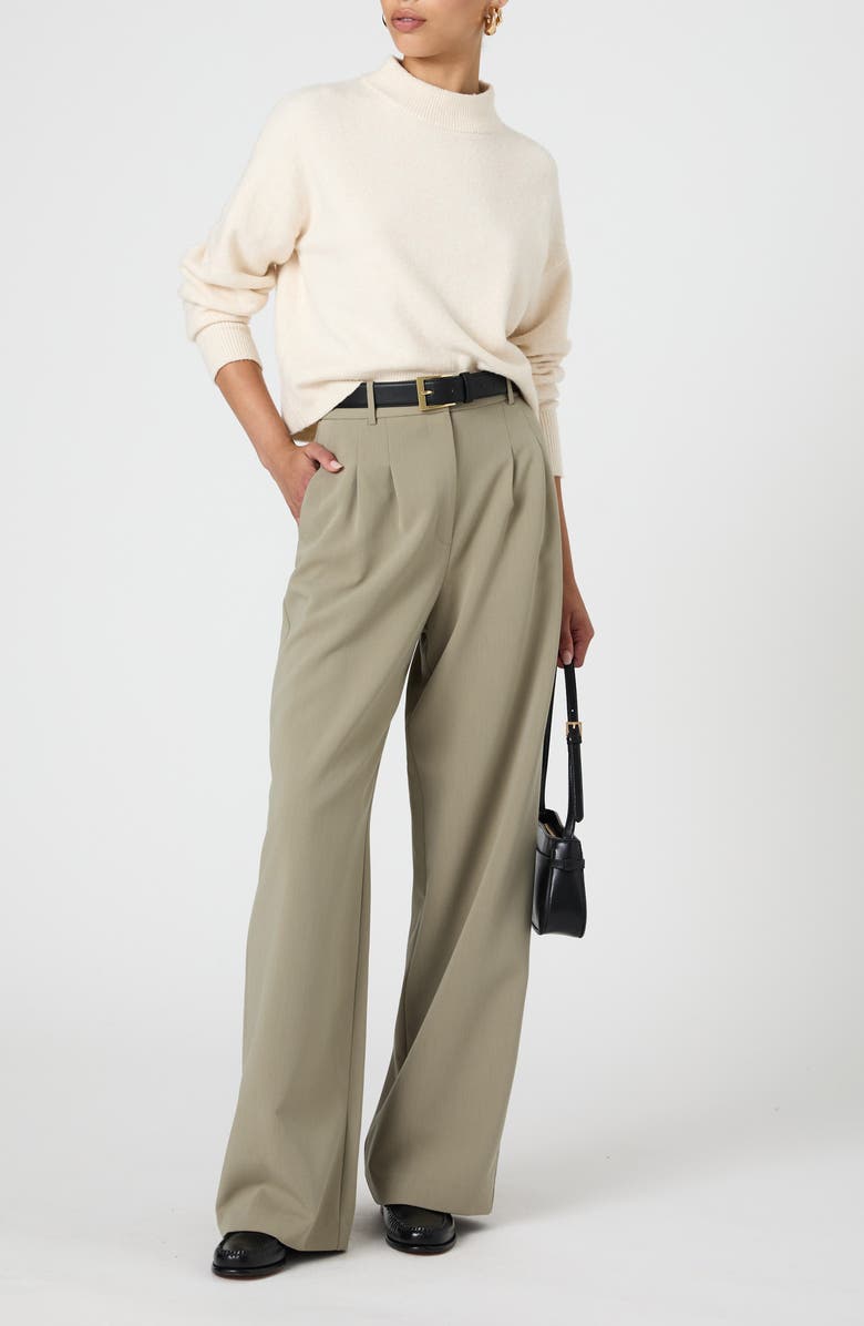 French Connection Vhari Mock Neck Sweater, Alternate, color, Oatmeal Melange