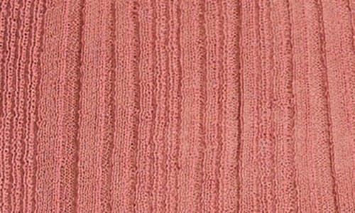 Vince Double-layered Ribbed Elbow-sleeve Top In Rose Jam/sabbia