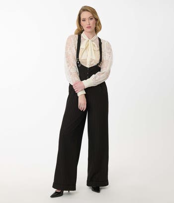 まーさん! さま専用　Suspenders Highwaist Pants Unique Vintage Thelma High Waist Suspender Pants | Nordstrom