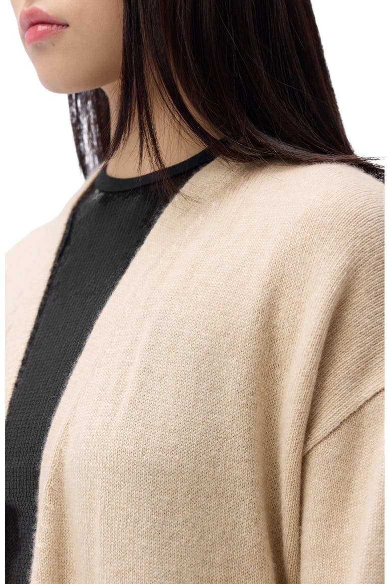 Long Maternity Cashmere Robe, Alternate, color, beige