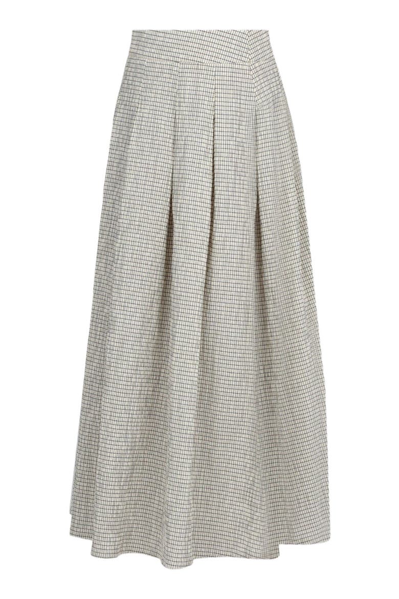 Eliza Pleated Skirt, Alternate, color, White