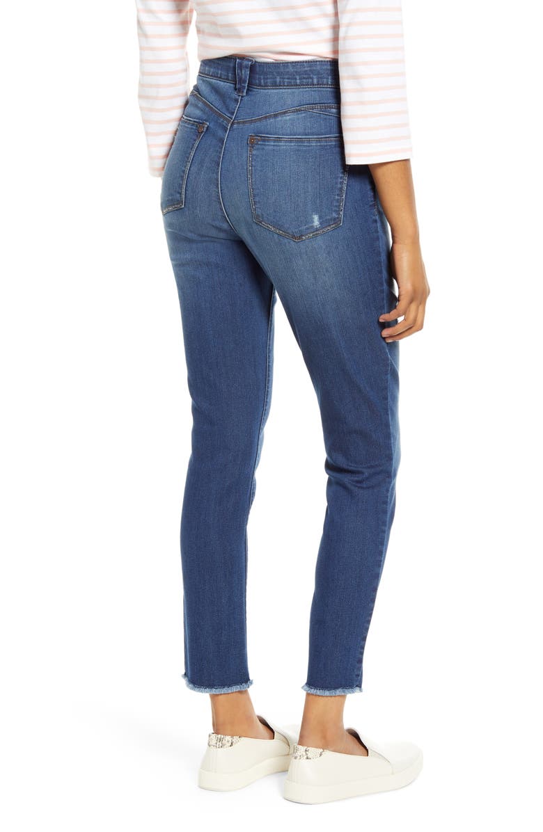 Wit & Wisdom Ab-Solution High Waist Fray Hem Ankle Skinny Jeans, Alternate, color,