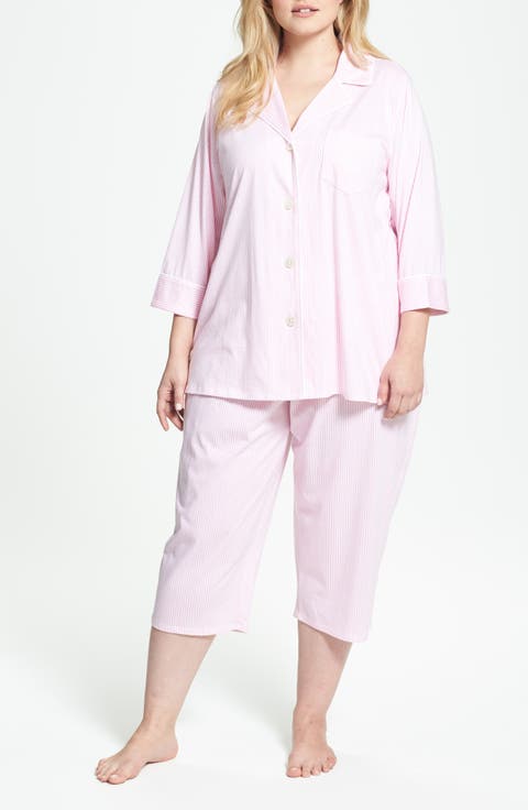 Knit Crop Pajamas (Plus Size)
