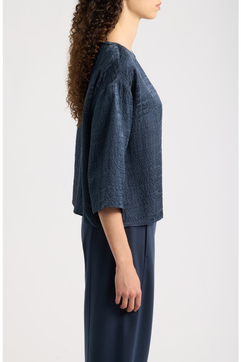 Boxy Silk Top, Alternate, color, MARITIME
