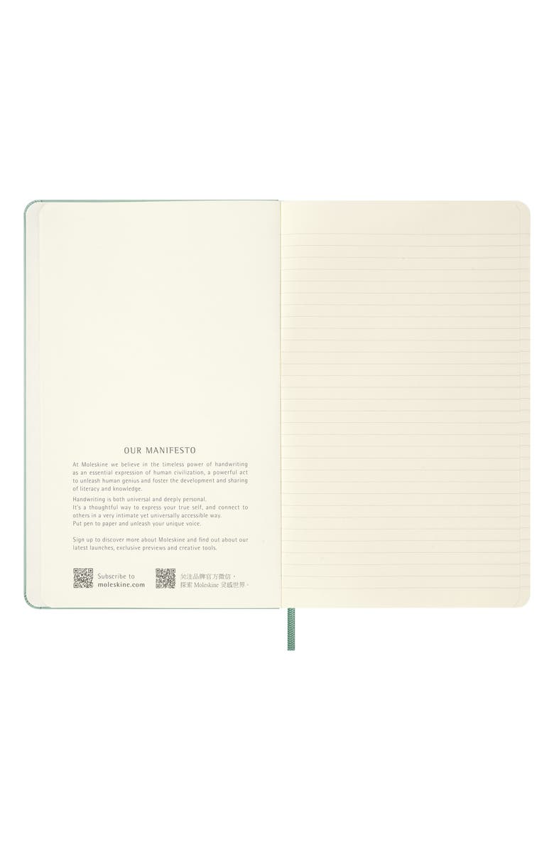 Moleskine Patterned Hardcover Large Notebook, Alternate, color, Sage