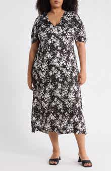 Floral Short Sleeve Maxi Dress