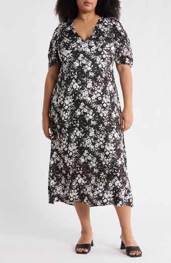 Floral Short Sleeve Maxi Dress