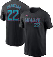 Nike Men's Nike Sandy Alcantara Black Miami Marlins 2025 City Connect Fuse Name & Number T-Shirt
