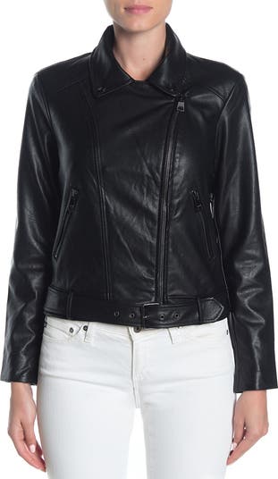 Elodie NWT Moto Black Faux Leather hot Jacket XS