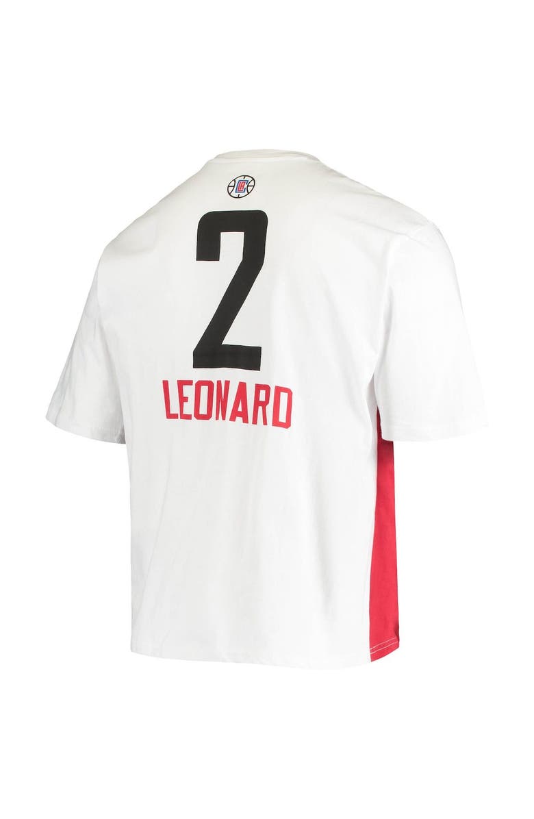 FANATICS Men's Fanatics Branded Kawhi Leonard White LA Clippers Yoke T-Shirt, Alternate, color, 