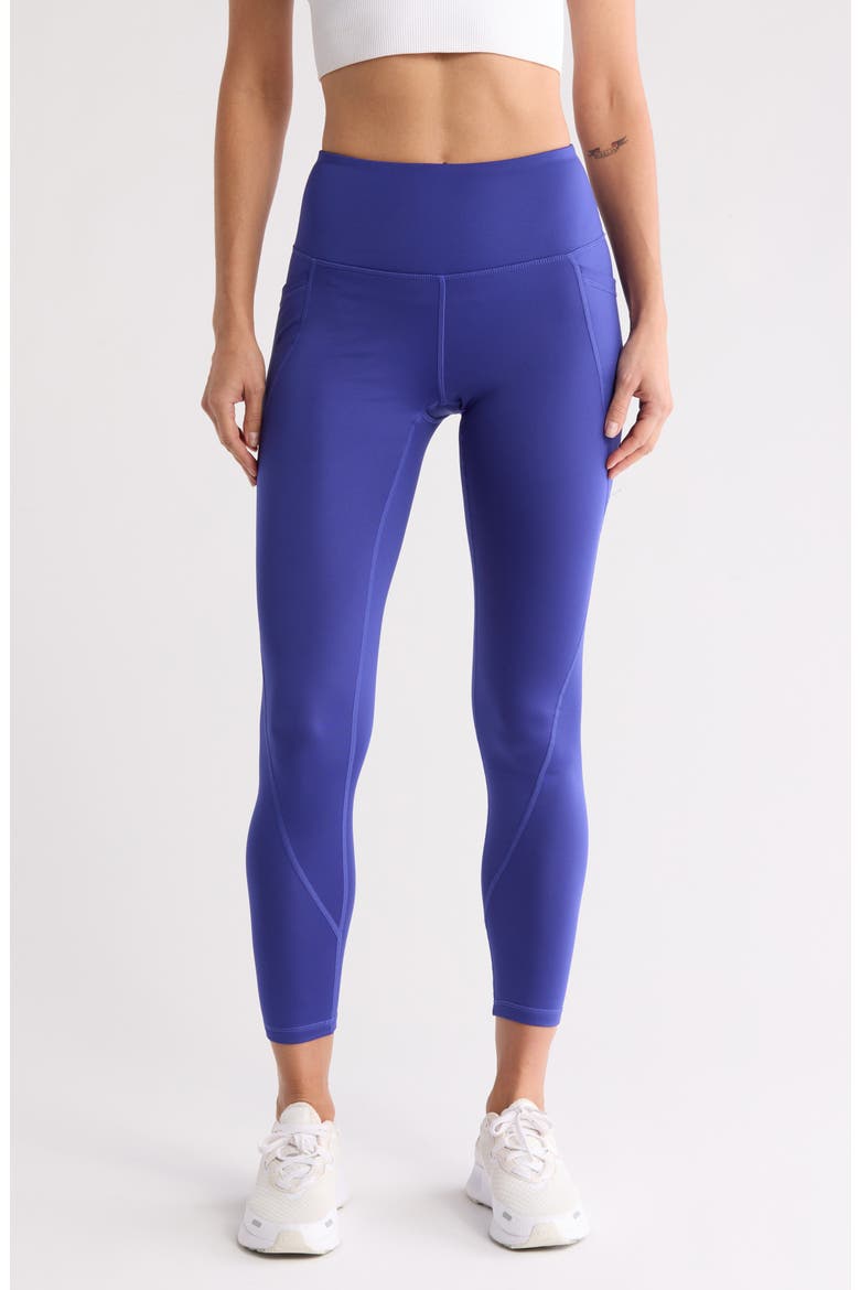 Fleece Lined Pocket Leggings, Main, color, BLUE CLEMATIS