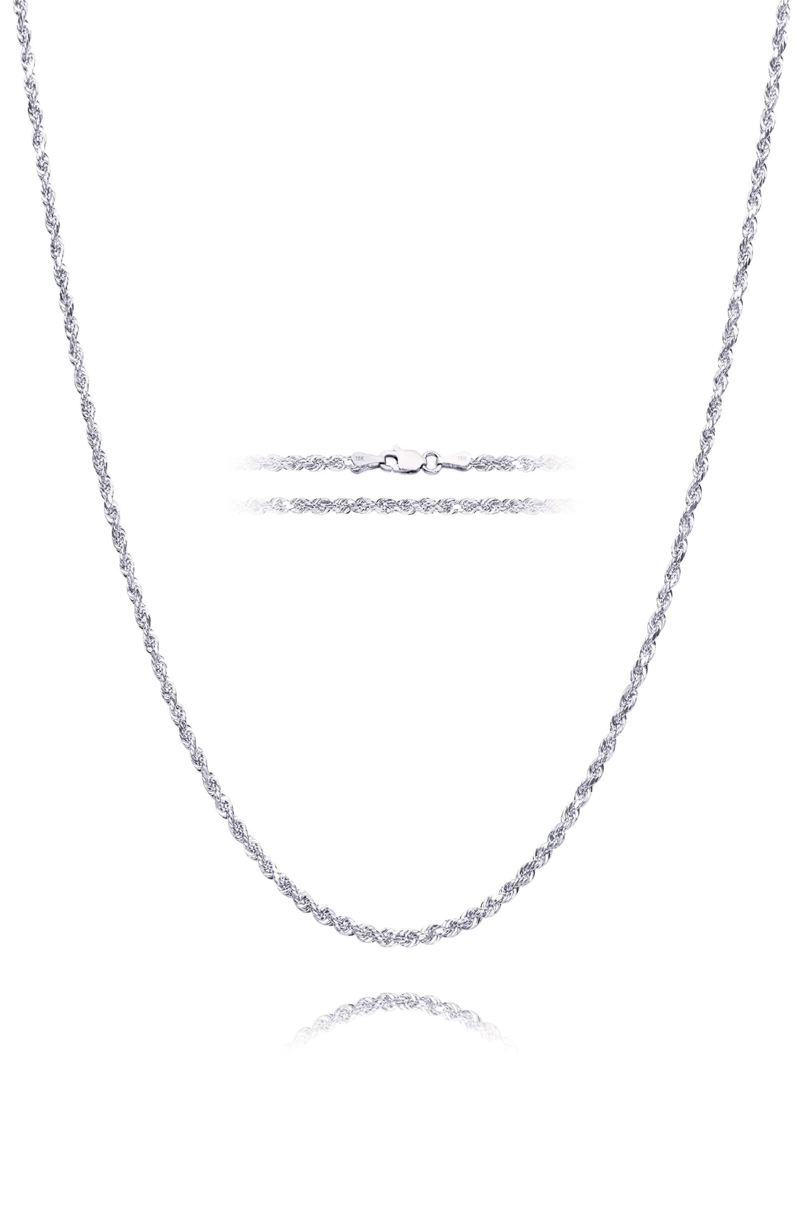 BEST SILVER Rope Chain Necklace