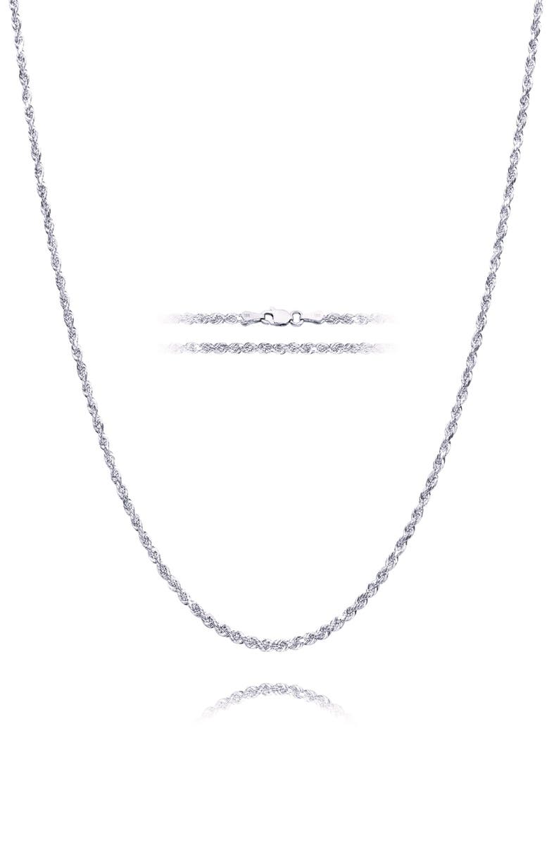 BEST SILVER Rope Chain Necklace, Main, color, Silver