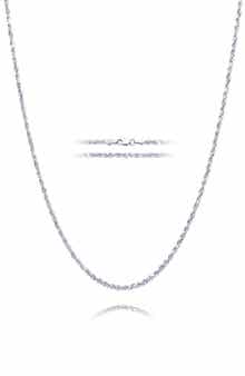 BEST SILVER Rope Chain Necklace