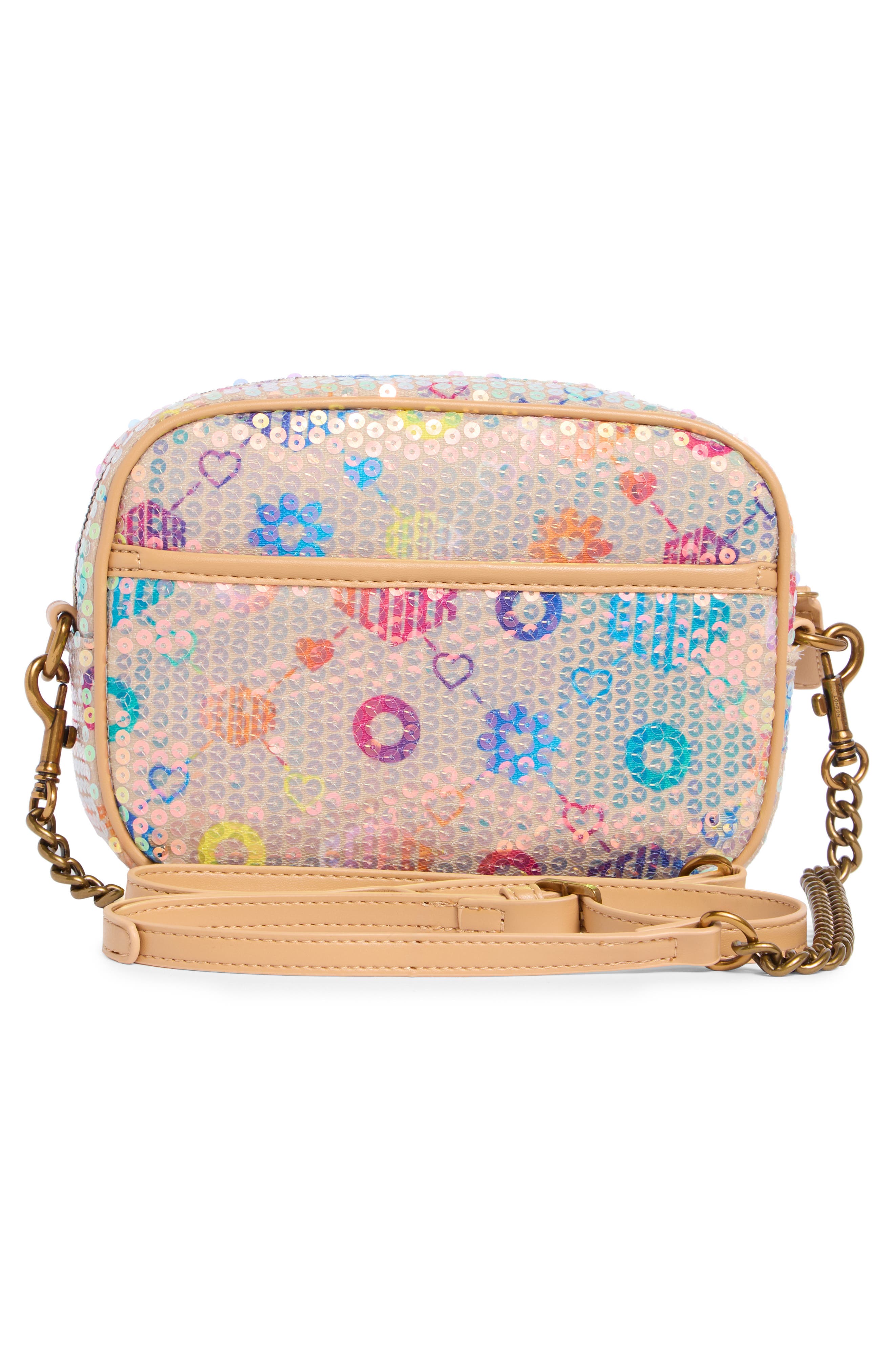 Chiswick Crystal & Sequin Camera Bag, Alternate, color, LIGHT PINK MULTI