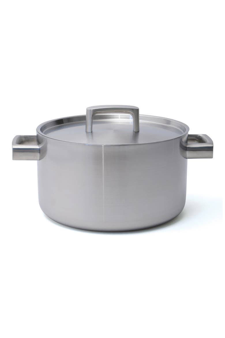 Ron 5-Ply 10" Covered Stockpot, Main, color, SILVER