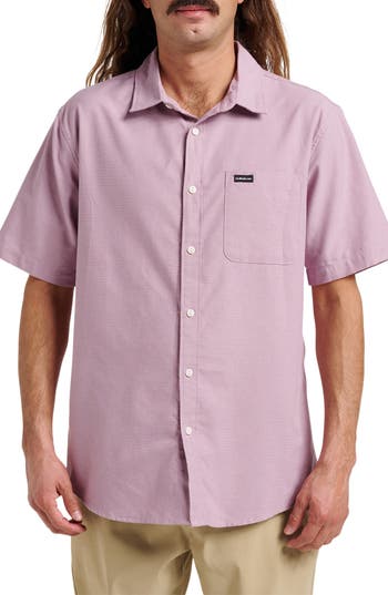 Quiksilver Men's Shoreline Classic Short Sleeve Shirt In Pink