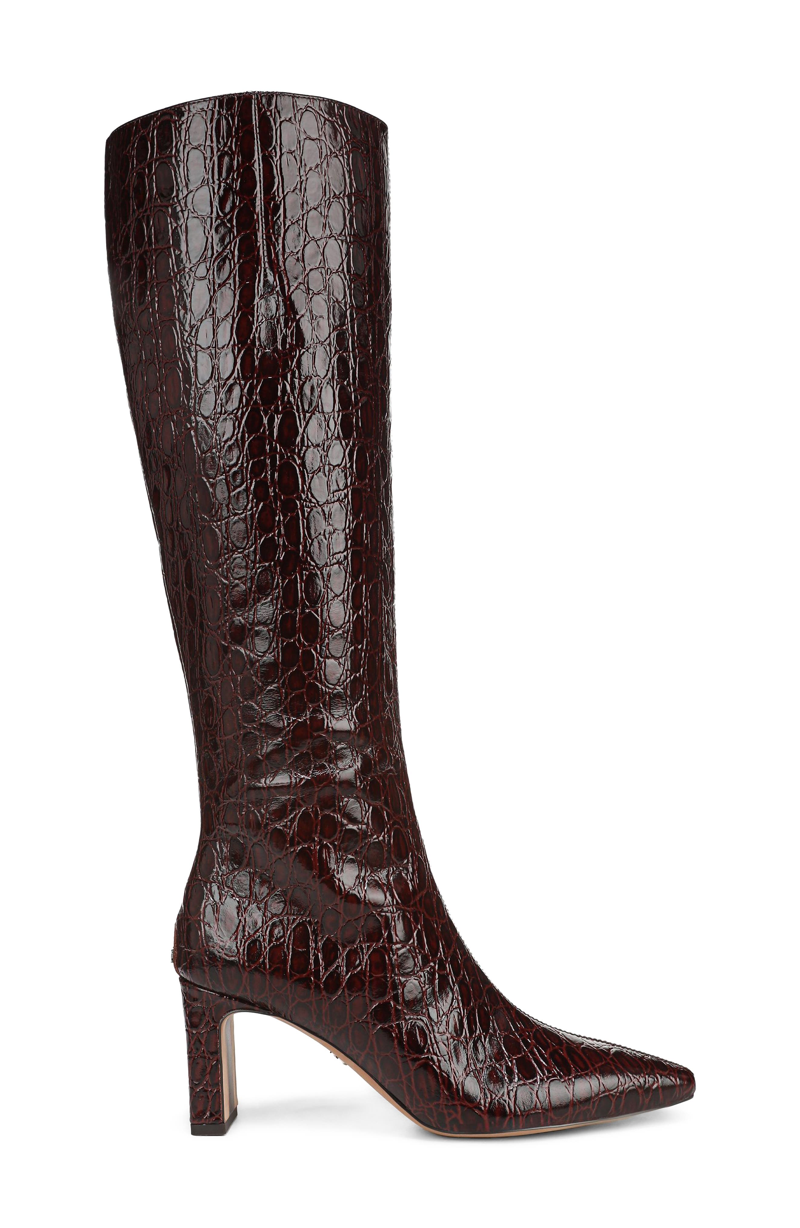 Sylvia Knee High Boot, Alternate, color, DARK MERLOT