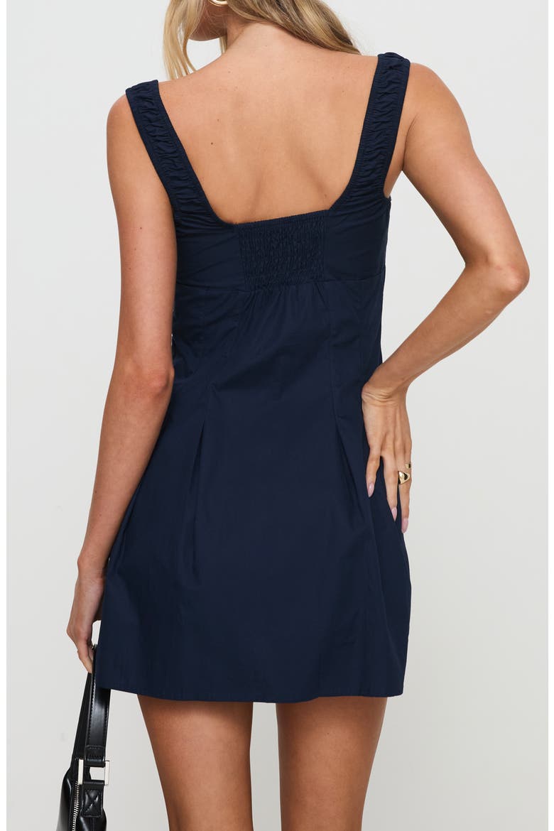 Wait for You Cotton Minidress, Alternate, color, NAVY