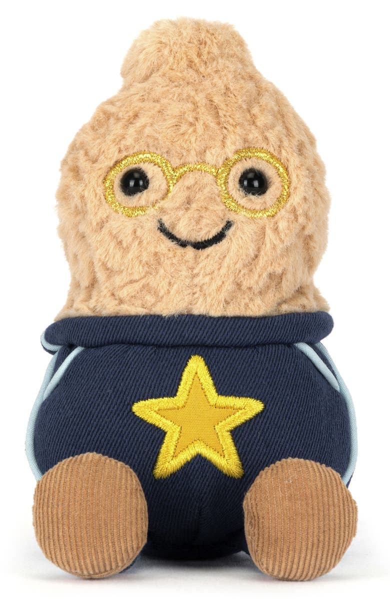 Jellycat Amuseables Peanut Star Student Plushie, Main, color, Beige Multi