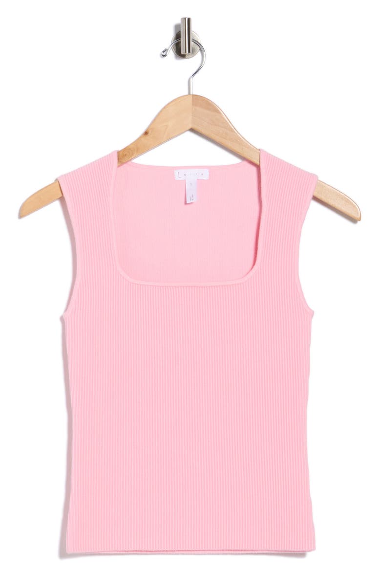 Square Neck Sweater Tank, Alternate, color, PINK PINKESQUE