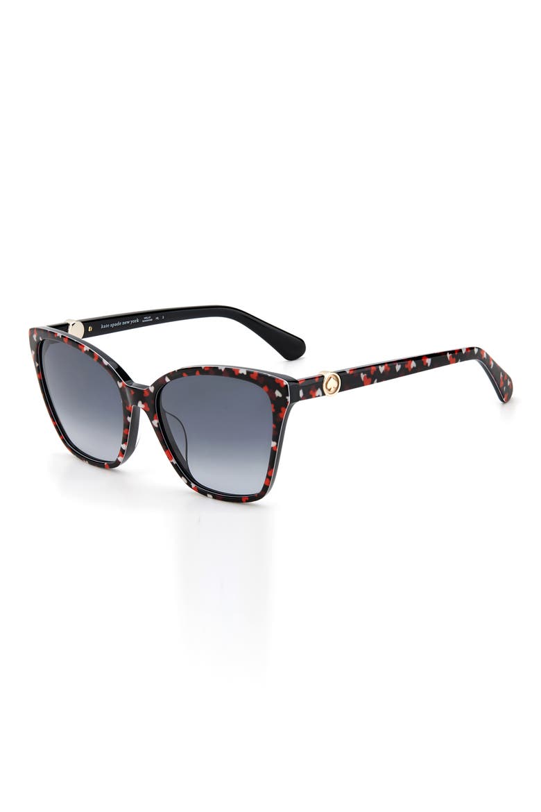amiyah 56mm gradient cat eye sunglasses, Alternate, color, BLACK MULTICOLOR