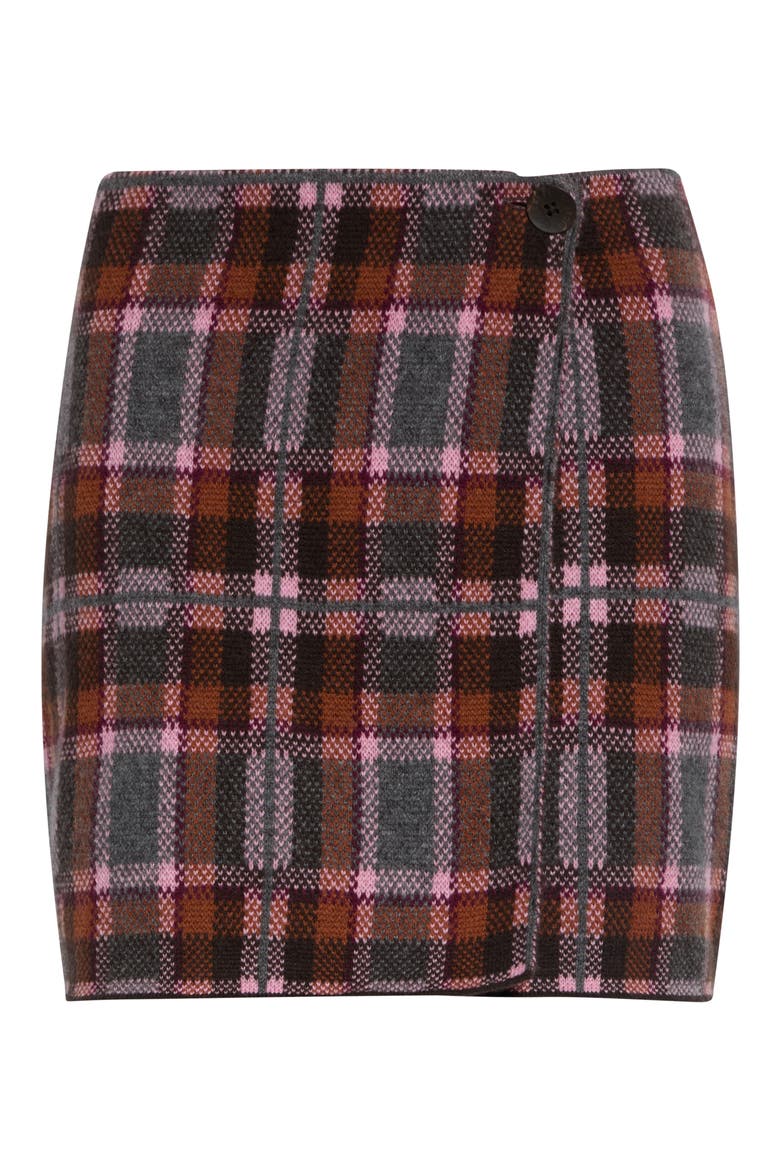 Tartan Wool & Cashmere Miniskirt, Alternate, color, SPRINKLE COMBO