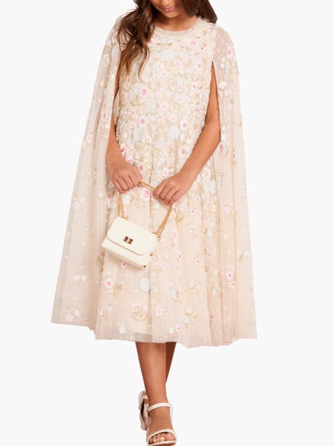 Ethereal Blooms Cape Kids Dress