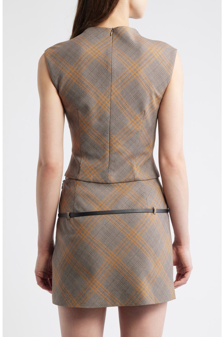 Melo Plaid Top, Alternate, color, BROWN