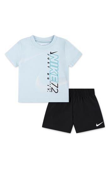 Nike Rhythm Graphic T-shirt & Dri-fit Shorts Set In Black