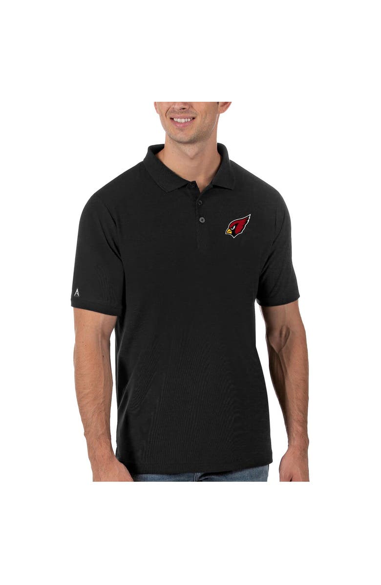ANTIGUA Men's Antigua Black Arizona Cardinals Legacy Pique Polo, Alternate, color, 