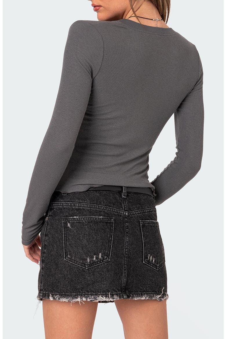 Emerson V-Neck Long Sleeve Henley, Alternate, color, DARK-GRAY