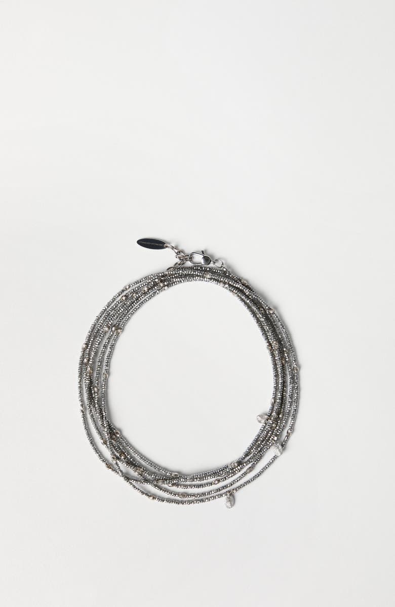 Brunello Cucinelli Wrap Bracelet, Alternate, color, Grey