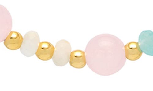 Estella Bartlett Mix Pastel & Orange Beaded Necklace In Gold
